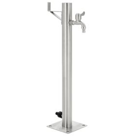Garden Water Column Stainless Steel Round 25.5"