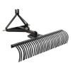 VEVOR Pull-Behind Thatch Remover, 60" Width, Equipped with 32 Durable Steel Prongs, Tractor-Compatible 3-Point Hitch Garden Rake