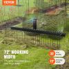 VEVOR Tow Behind Landscape Rake, 72" Tow Dethatcher with 32 Steel Tines, Lawn Dethatcher Rake Attaches to Category 1, 3 Point Hitch for Tractor
