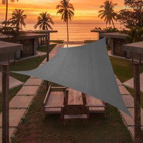 Artpuch Custom Size Dark Grey Sun Shade Sail Triangle Canopy 185 GSM Durable Fabric UV Block Awning for Outdoor Patio Garden Backyard (Customized Avai (Color: Dark Grey, size: 09'x12')
