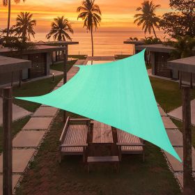 Artpuch Custom Size Turquoise Sun Shade Sail Triangle Canopy 185 GSM Durable Fabric UV Block Awning for Outdoor Patio Garden Backyard (Customized Avai (Color: Turquoise, size: 19'X24')